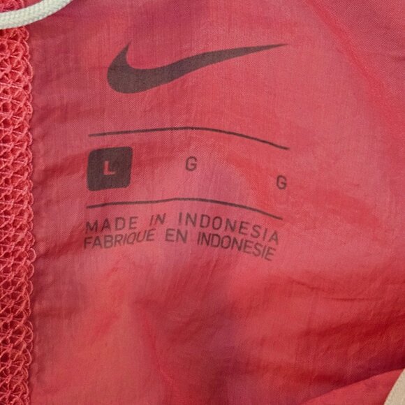 Nike Air Windbreaker Anorak Jacket & Joggers Set Sz Medium Pink FLAWS - Picture 5 of 14